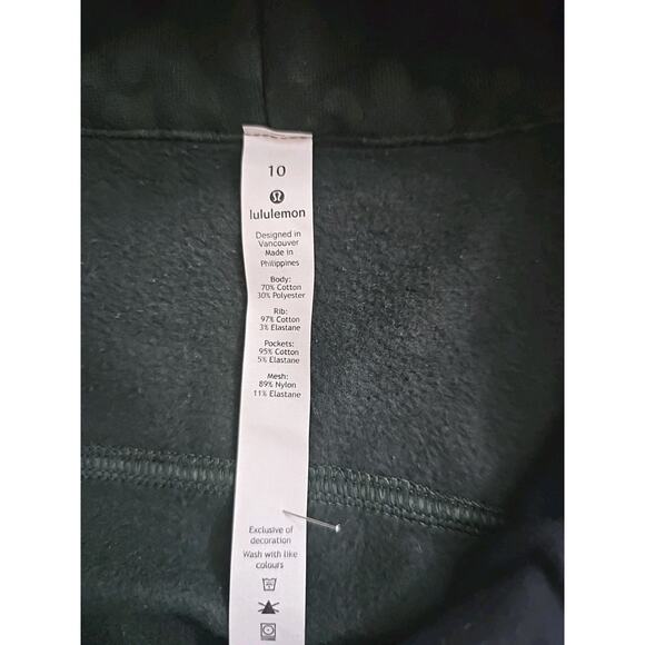 Lululemon ~Woman Size 10~ Scuba Hoodie Cotton Blend Incognito Camo Green/Black. - Picture 2 of 16